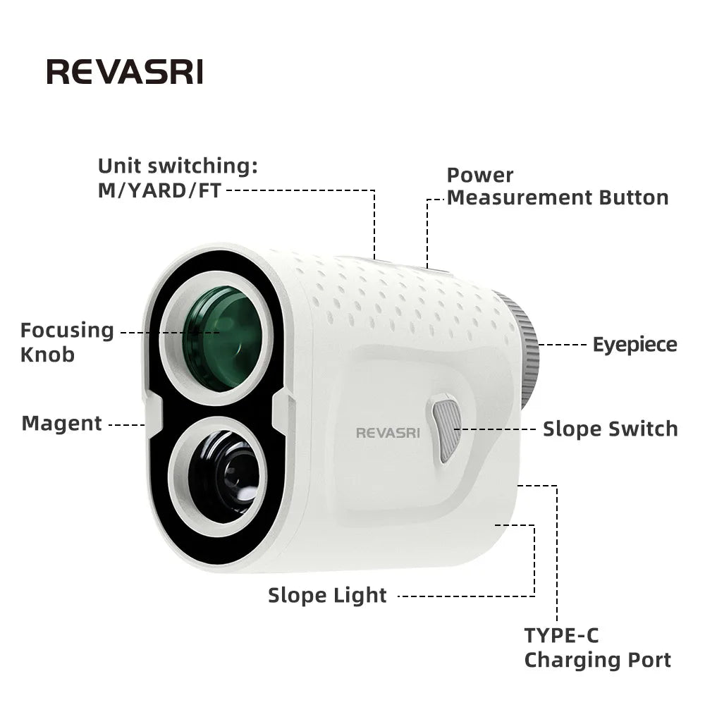 2025 New Golf Rangefinder with Slope 1000 Yards Range Finder Golfing 6X Magnification Flag Pole Locking Vibration Magnet Stripe
