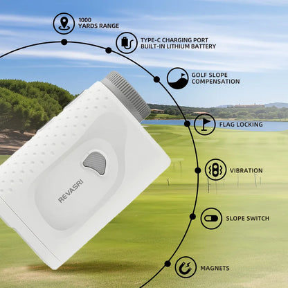 2025 New Golf Rangefinder with Slope 1000 Yards Range Finder Golfing 6X Magnification Flag Pole Locking Vibration Magnet Stripe